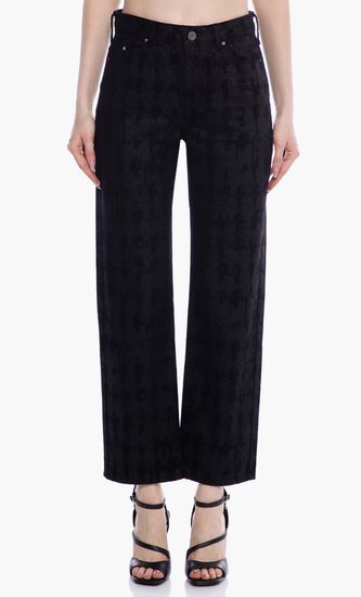 Patterned Straight-Fit Jeans
