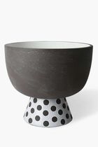 JNR PALM SPRINGS PEDESTAL BOWL - MEDIUM - DOTS