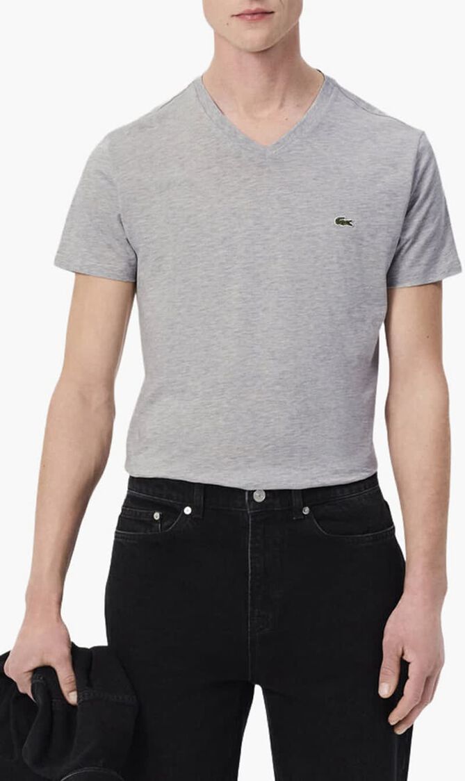 Lightweight Cotton Pima V Neck T-shirt