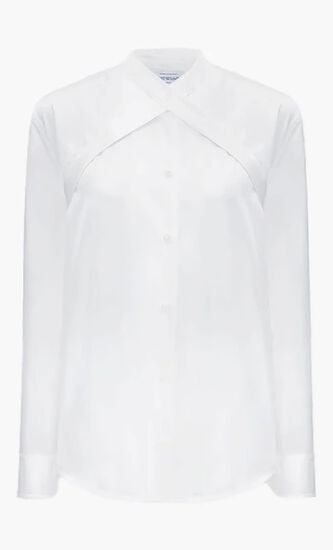 POPLIN CROSS BELT SHIRT WHITE NO COLOR