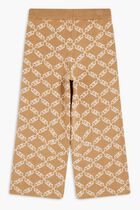 Monogram Pattern Intarsia Knit Trousers