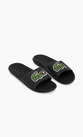 Oversized Embroidered Croc Slides