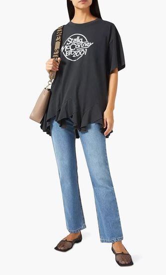 NEON LOGO RUFFLED WASHED JERSE