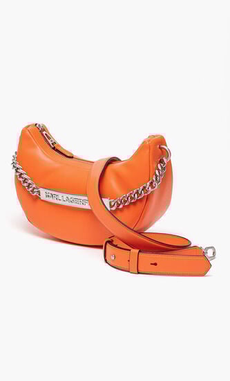 Half Moon Eco-Leather Bag With Shoulder Strap