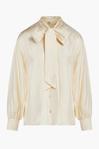 SILK BOW BLOUSE