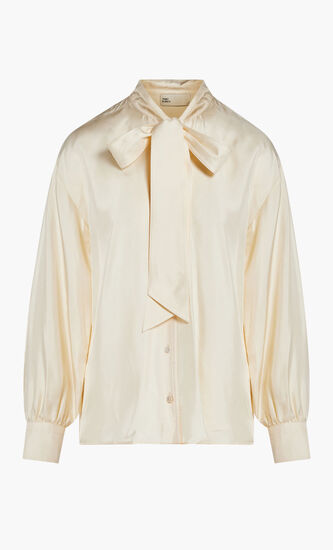 SILK BOW BLOUSE