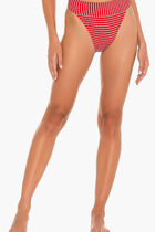 Seaside Stripe Banded High Rise Bikini Bottom