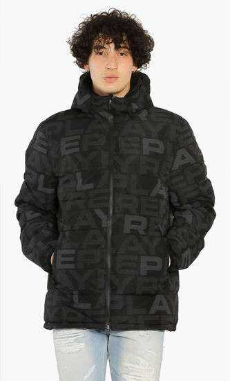 All Over Logo Quilted Jacket