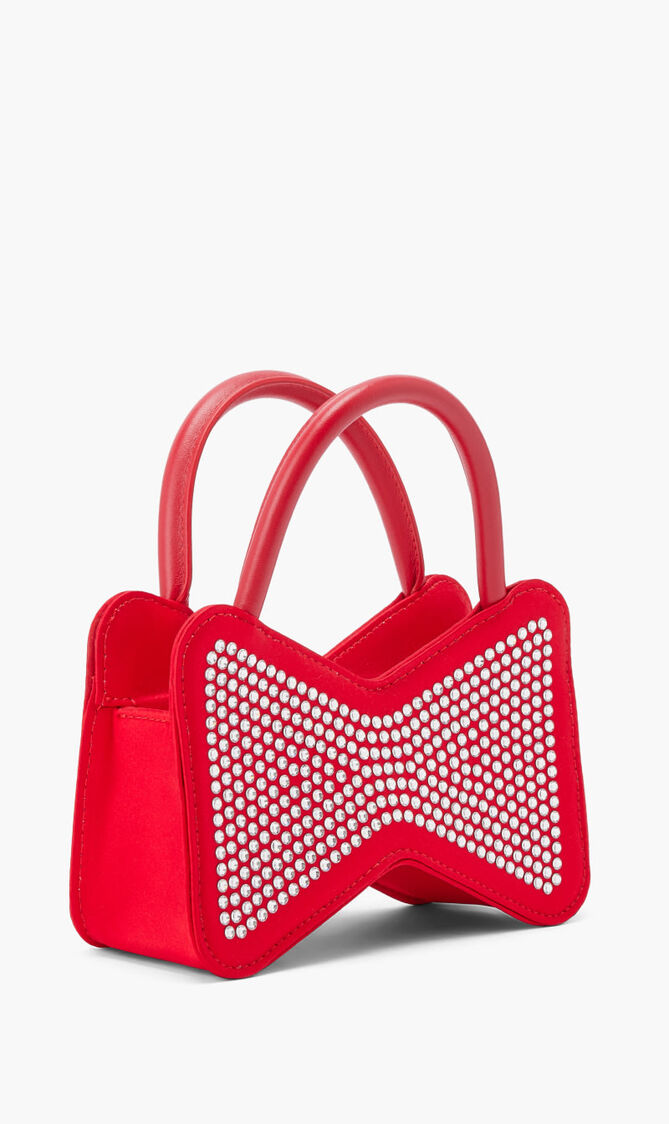 Bow Shape Crystalized Mini Handbag