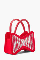 Bow Shape Crystalized Mini Handbag