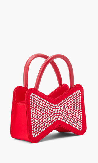 Bow Shape Crystalized Mini Handbag