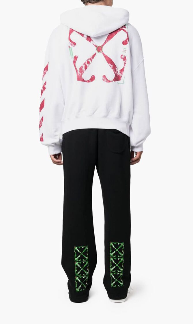 MOON CAM ARROW SWEATPANTS BLACK GREEN