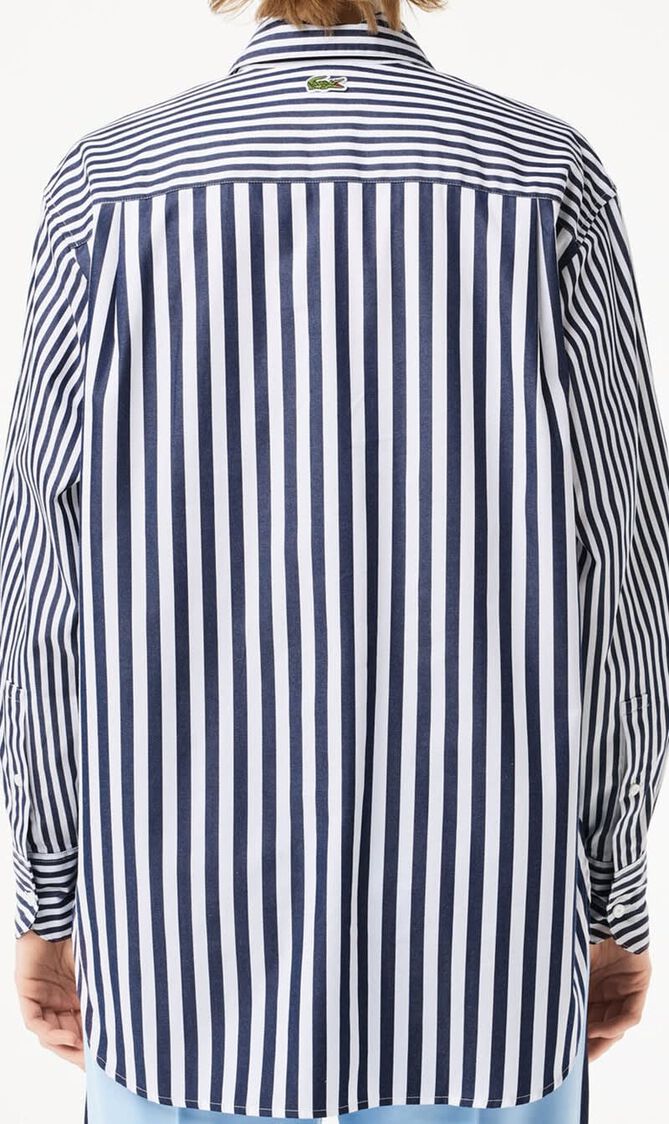 Lacoste X Bandier Striped Cotton Poplin Shirt