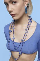 Somnia Necklace, Blue, Extra Long, Gold-Tone Plated