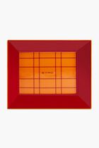 Tartan Trinket Tray Rectangular Small Red