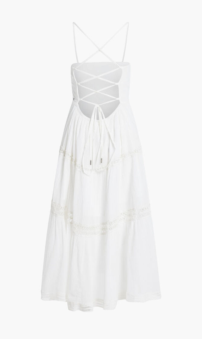 SL LACE UP LONG SAFA DRESS
