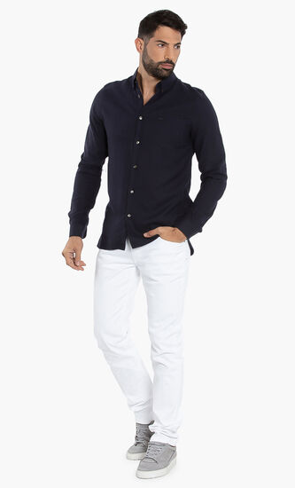 Regular Fit Mother-Of-Pearl Buttoned Shirt