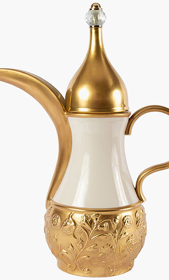 Ramz by Villari White & Gold Dallah Thermos