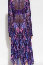 Orchid Barocco Print Midi Shirt Dress