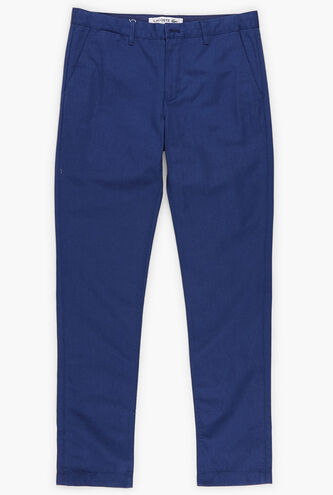 Slim Fit Cotton-Linen Chino Pants