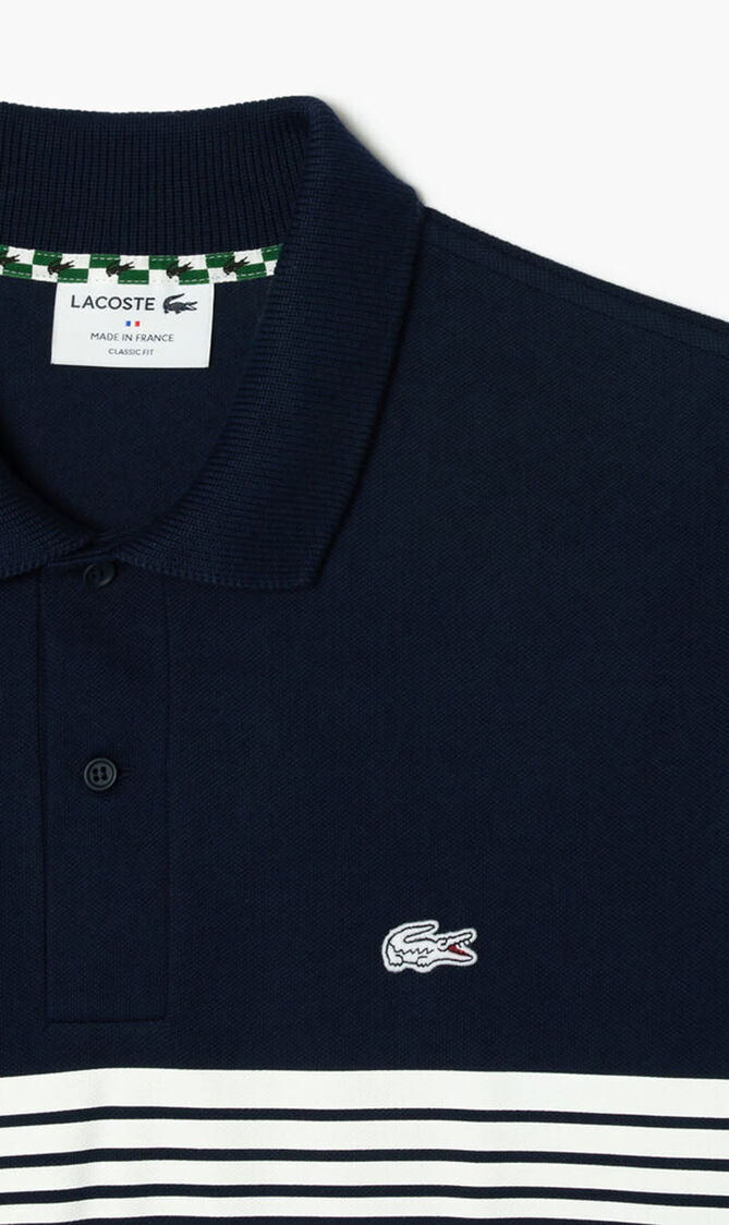 French Made Original L.12.12 Print Polo Shirt