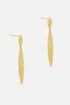 2 GOLD POST TOP AND DROP EARRING