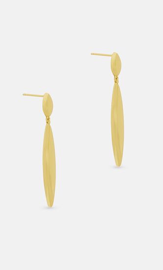 2 GOLD POST TOP AND DROP EARRING