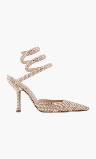 Cleo Gold Pump With Crystals