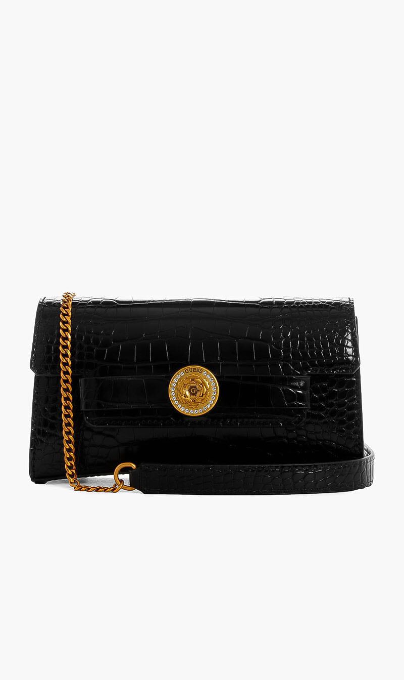 Guess black clutch bag cheap