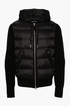 Hooded Jacket with Knit Insert