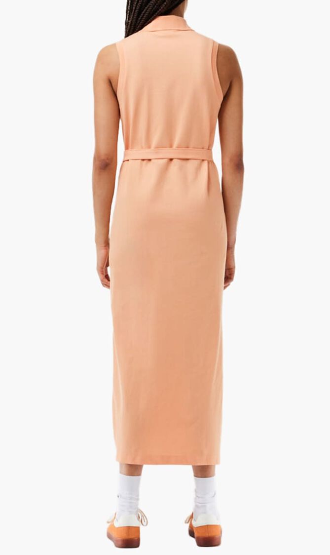 Long Stretch Mini Pique Polo Dress