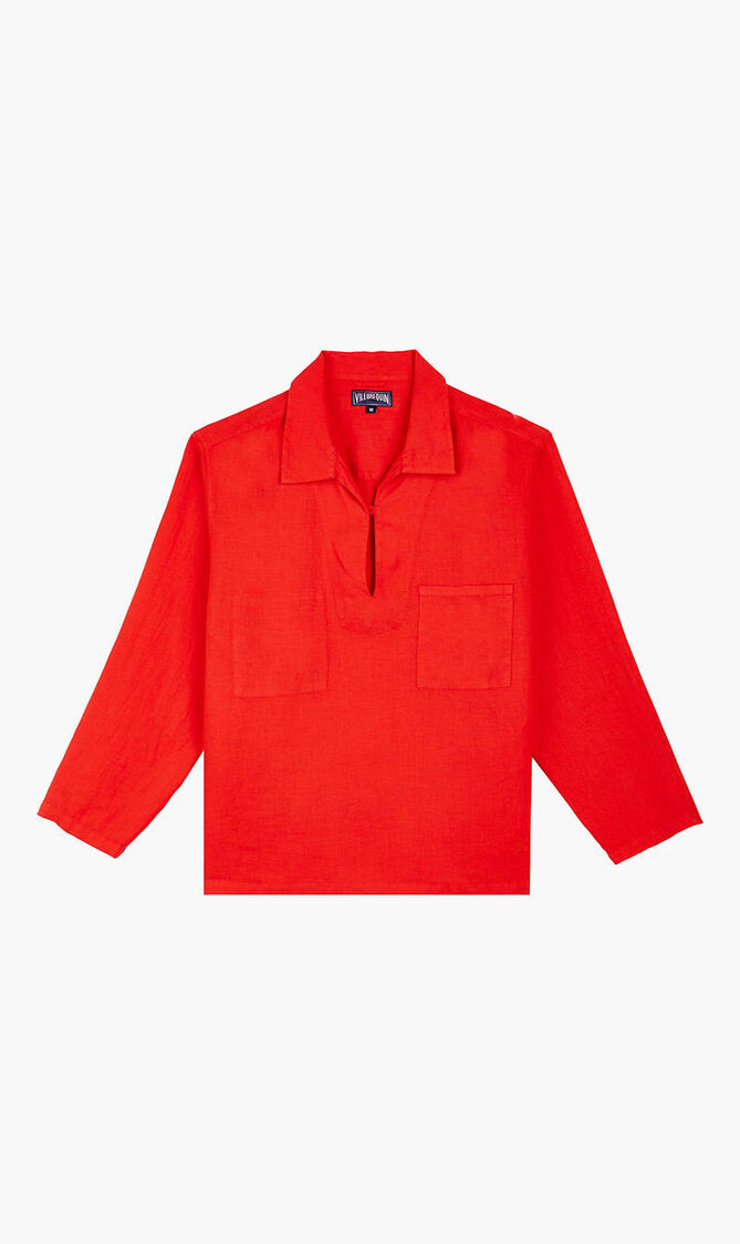 Linen Vareuse Solid Shirt