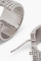 RIH HOOP SMALL WHITE CRYSTALS & SILVER BASE