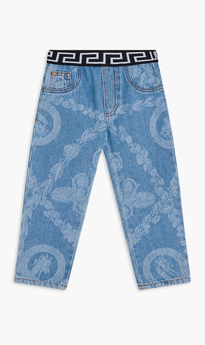 PANT DENIM DENIM + MASCHERA BAROQUE LASER