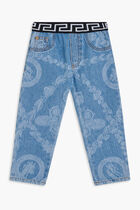 PANT DENIM DENIM + MASCHERA BAROQUE LASER