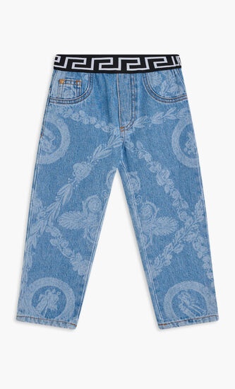 PANT DENIM DENIM + MASCHERA BAROQUE LASER