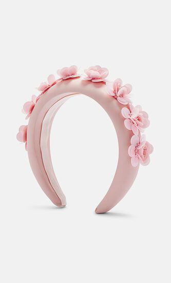 PINK SATIN 3D FLOWER HEADBAND