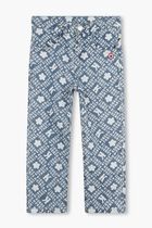 Monogram Pattern Jeans