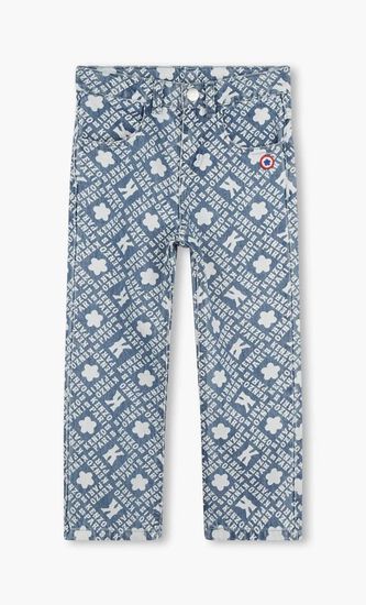 Monogram Pattern Jeans