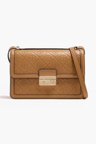 T Monogram Leather Shoulder Bag