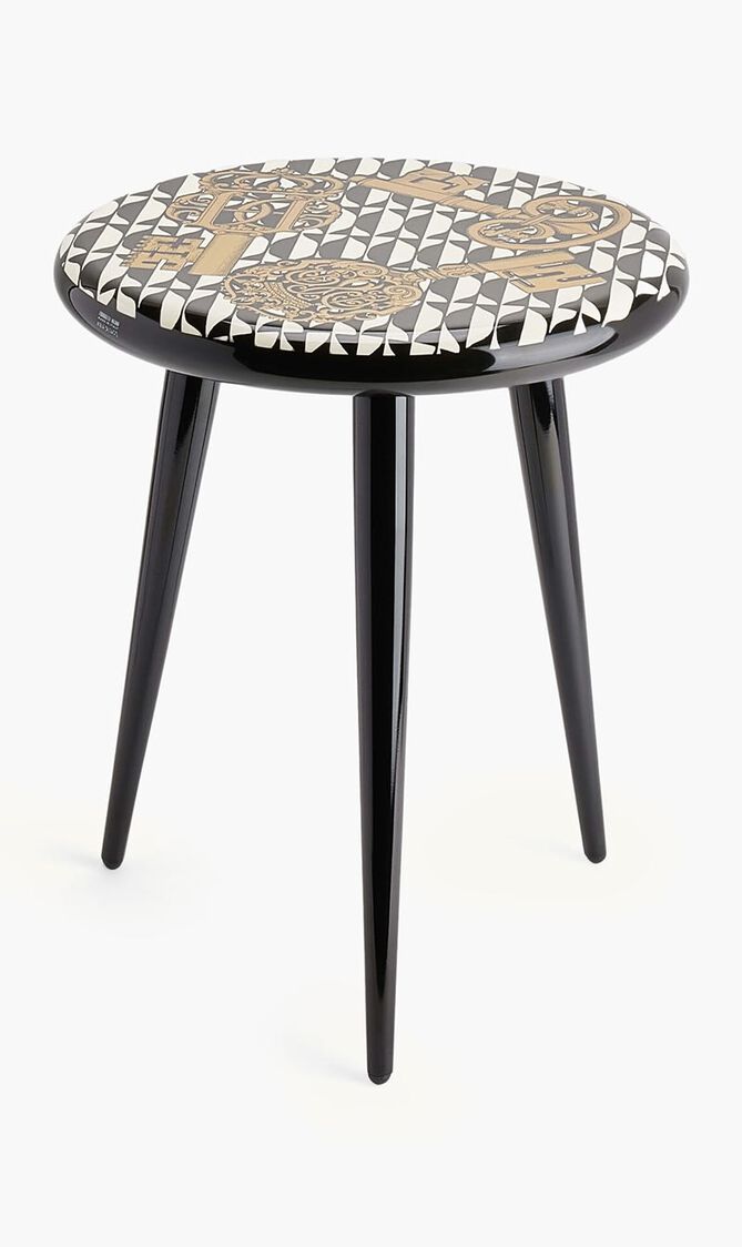 FST STOOL CHIAVI ORO E LOSANGHE BLACKWHITE