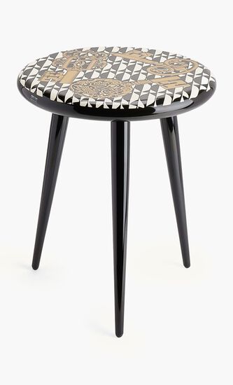 FST STOOL CHIAVI ORO E LOSANGHE BLACKWHITE