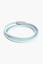 Stitched Leather Triple Wrap Bracelet