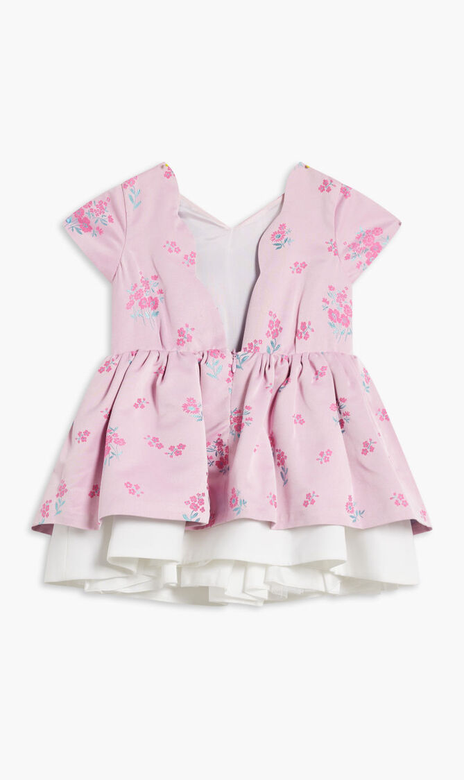 SCALLOPED BACK BODICE DRESS