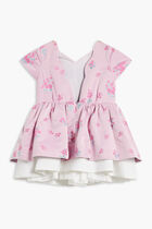 SCALLOPED BACK BODICE DRESS