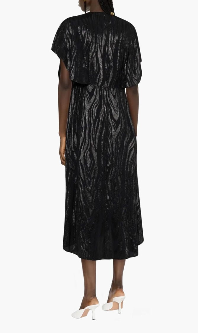 WOODGRAIN LUREX DRESS