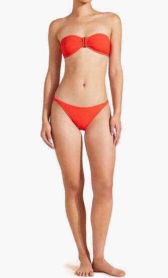 Jacquard Vichy Bandeau Bikini Top