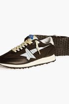 RUNNING MARATHON NYLON UPPER NAPPA TOE AND SPUR PRINTED STAR LEATHER HEEL