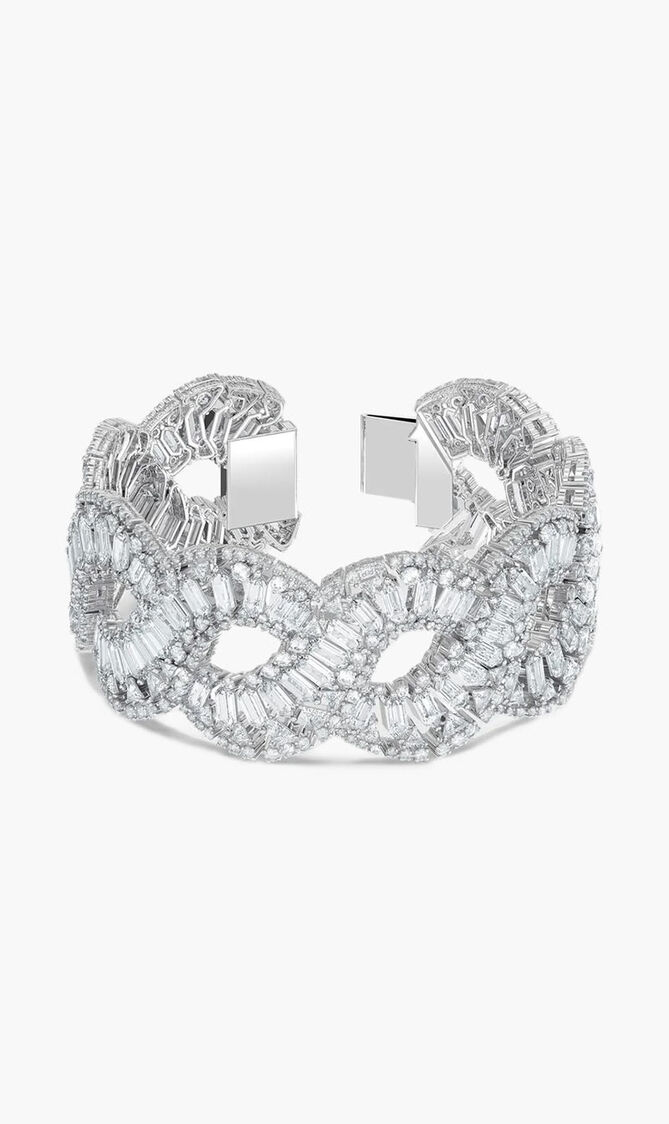 SJC HYPERBOLA BRACELET L WAVE WHITE RHS M
