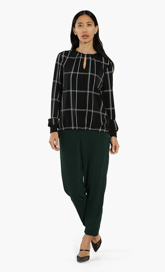 Melo Check Long Sleeves Top